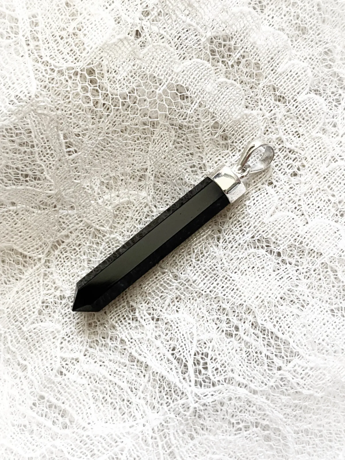 Long Crystal Point Pendant