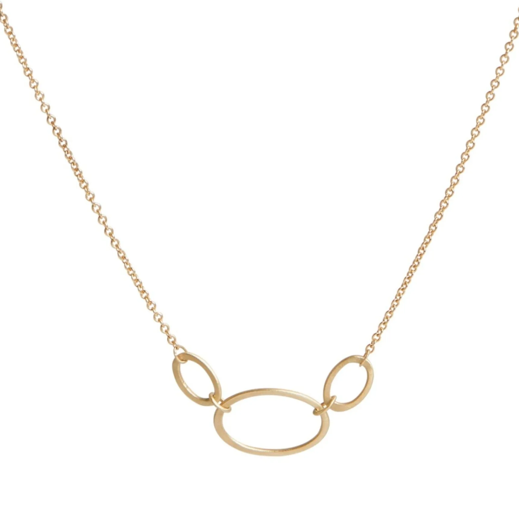 <!--NK756--> triple mini oval necklace