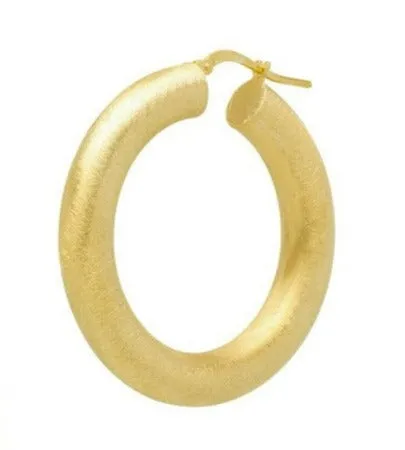 Matte Donut Satin Effect Hoop earrings - Gold