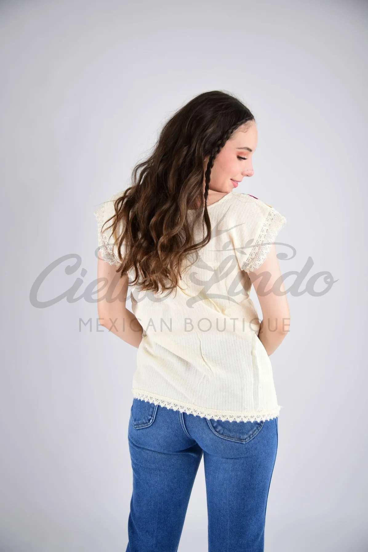 Oaxaca Paloma Cream Blouse