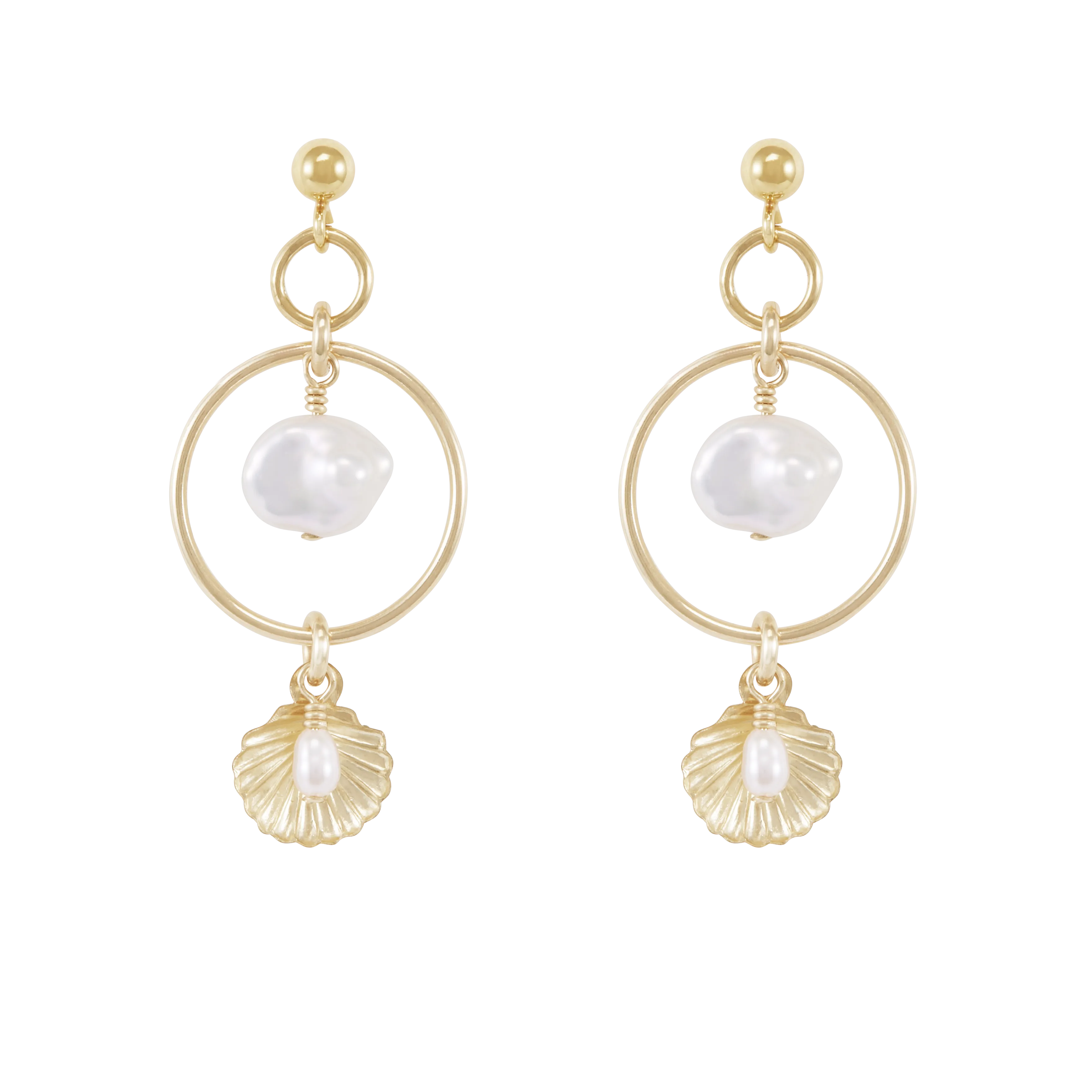 Ocean Earrings - Gold