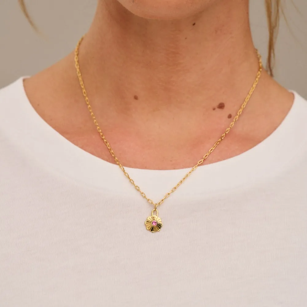 October Birthstone Necklace Made With Swarovski® Crystals - Gold