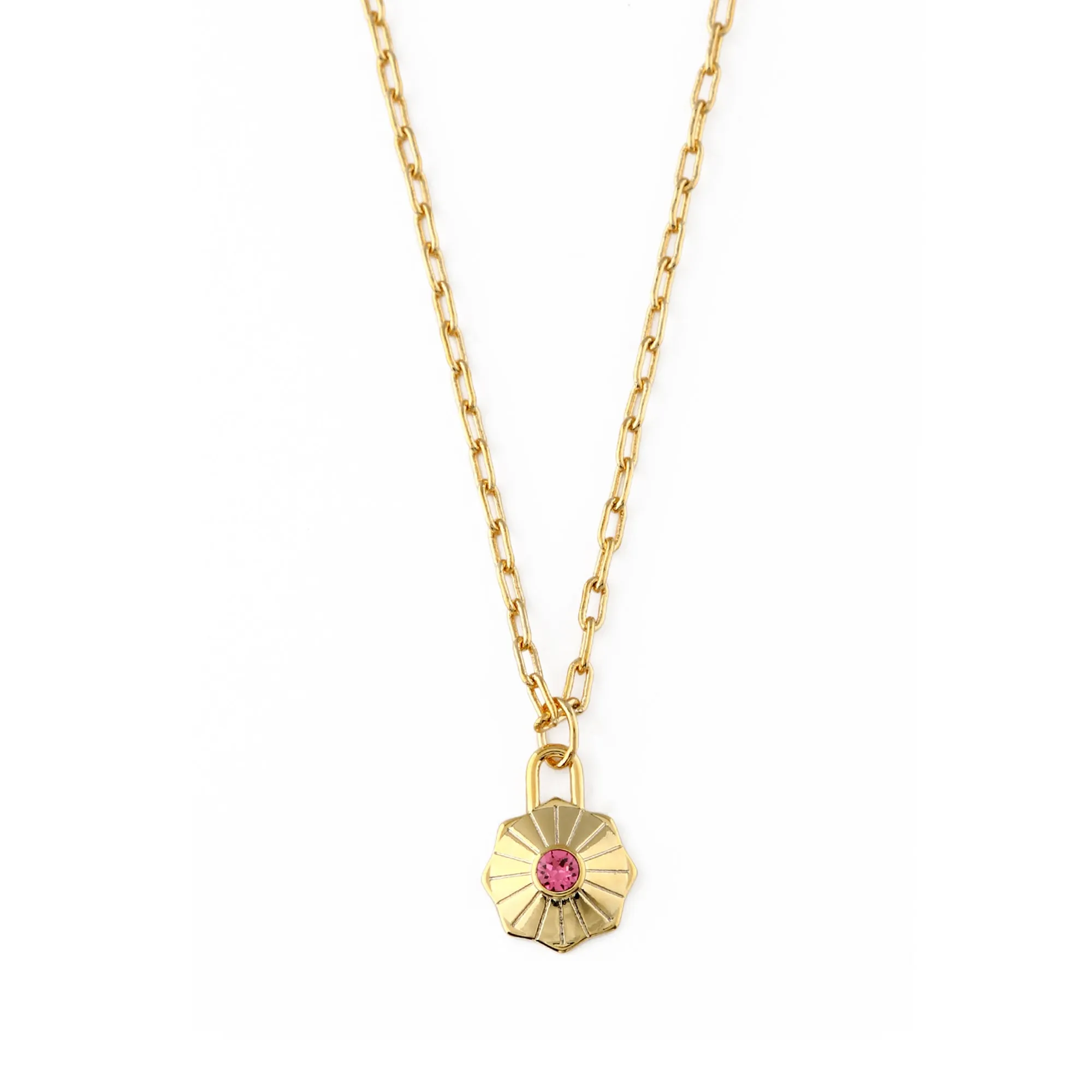 October Birthstone Necklace Made With Swarovski® Crystals - Gold