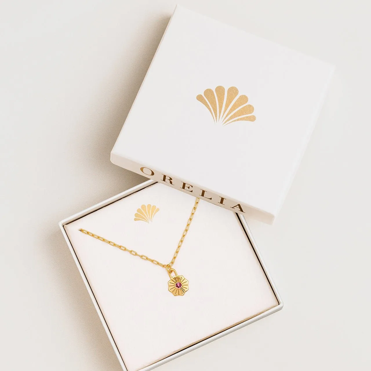 October Birthstone Necklace Made With Swarovski® Crystals - Gold