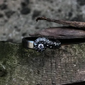 Octopus Tentacle Sterling Silver Gothic Ring