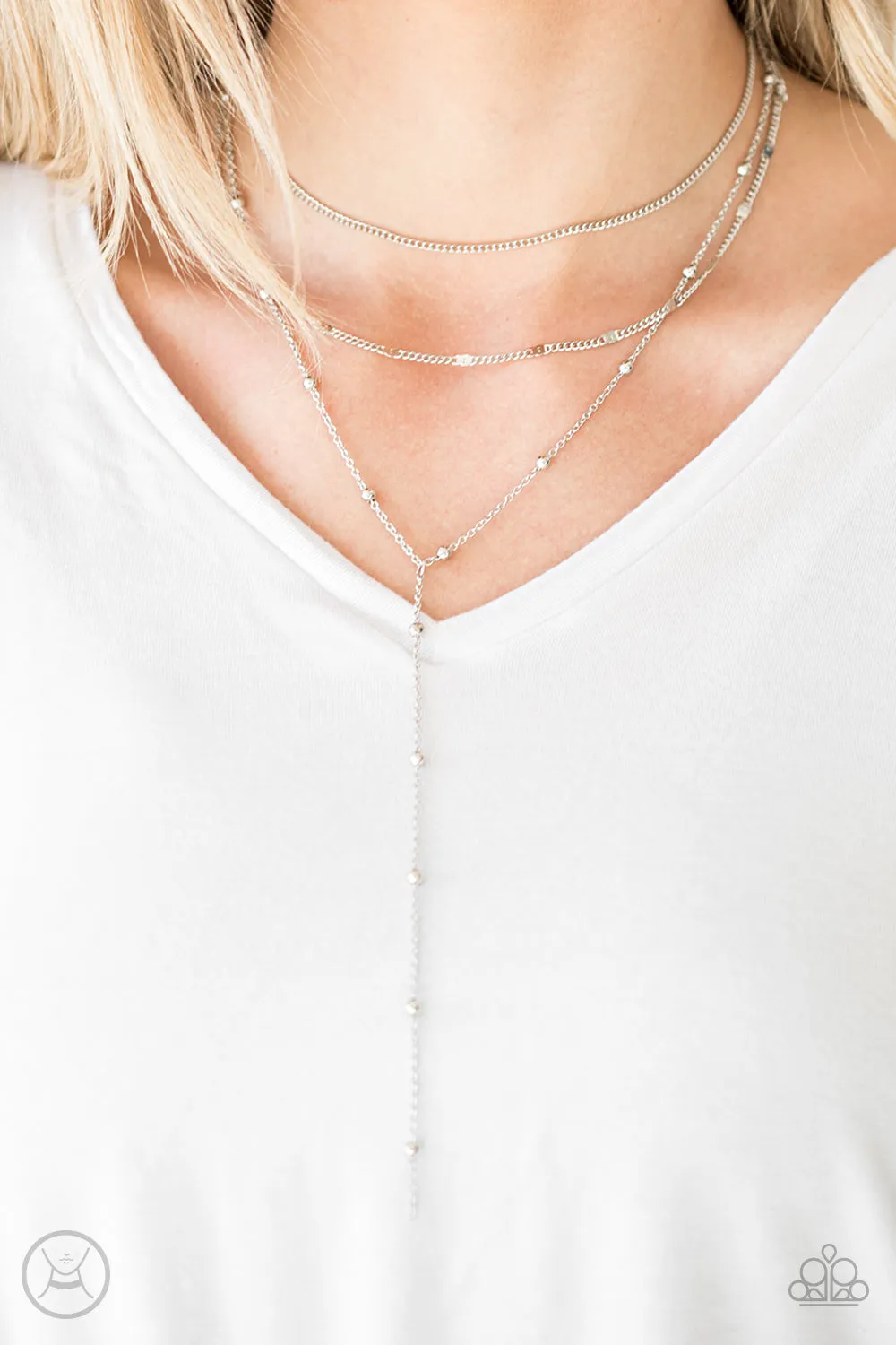 Paparazzi Think Like A Minimalist - Silver Necklace