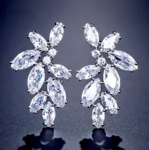 "Micah" - Cubic Zirconia Bridal Earrings - Available in Silver, Rose Gold and Yellow Gold