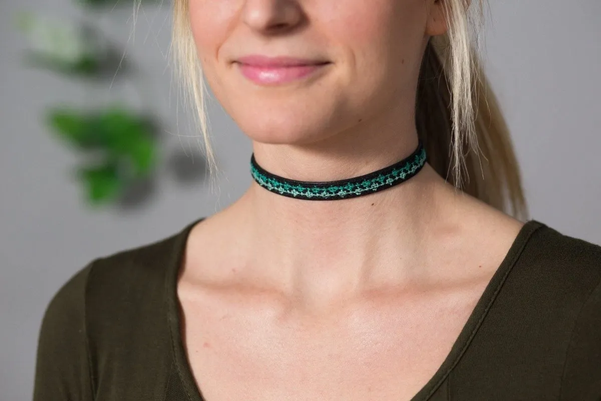 Rana Choker / Wrap Bracelet - Teal