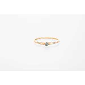 Raw Blue Diamond Ring