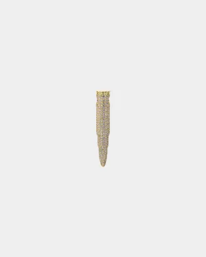 Saint Morta Bullet Pendant Large Iced Gold