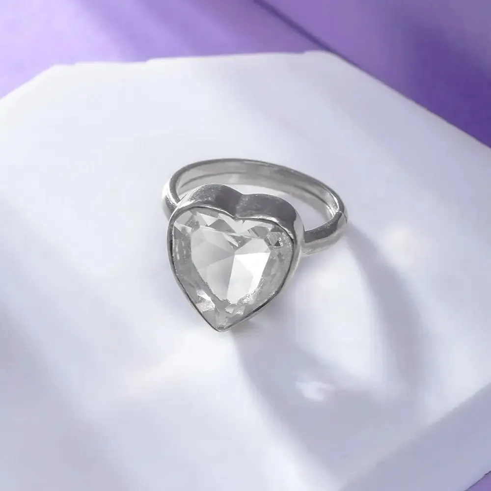 SILVER 92.5 HEART RING