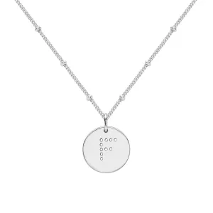 Silver Alphabet F Necklace