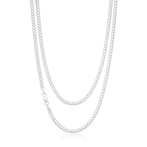 Sterling Silver 60cm Bevdicut Curb 100 Gauge Chain