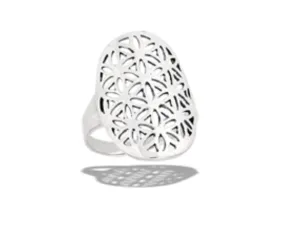 Sterling Silver Multiple Flower Filigree Ring