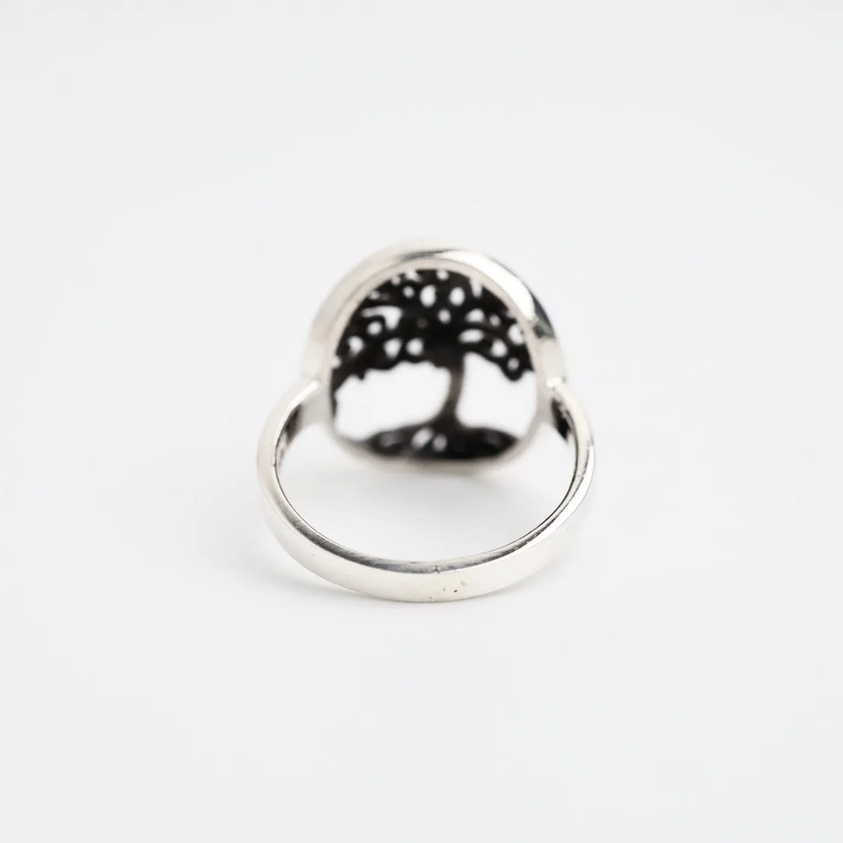 Sterling Silver Tree of Life Shield Ring