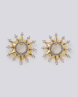 Sultan Star Gold Earrings