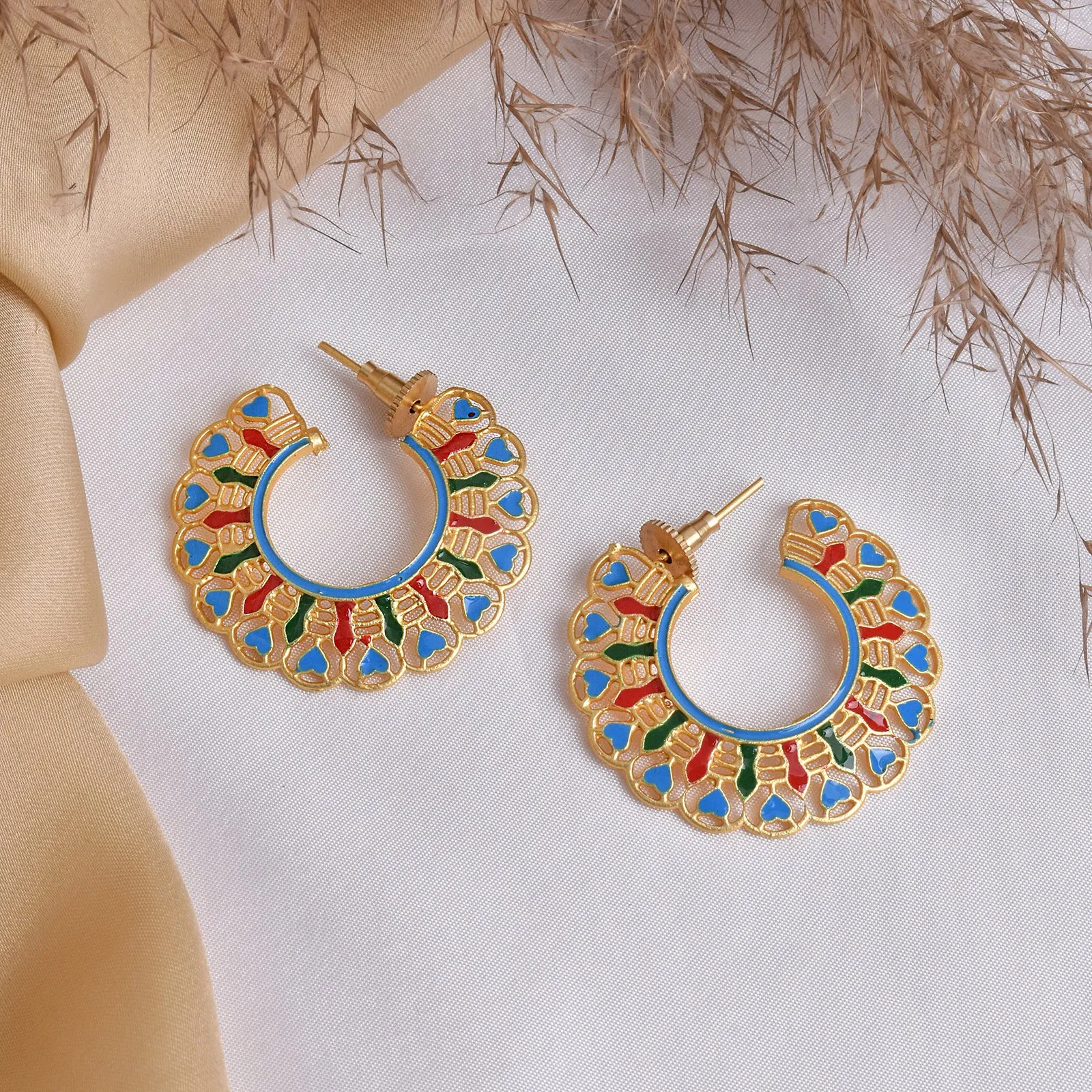 Teejh Aamani Blue Earrings