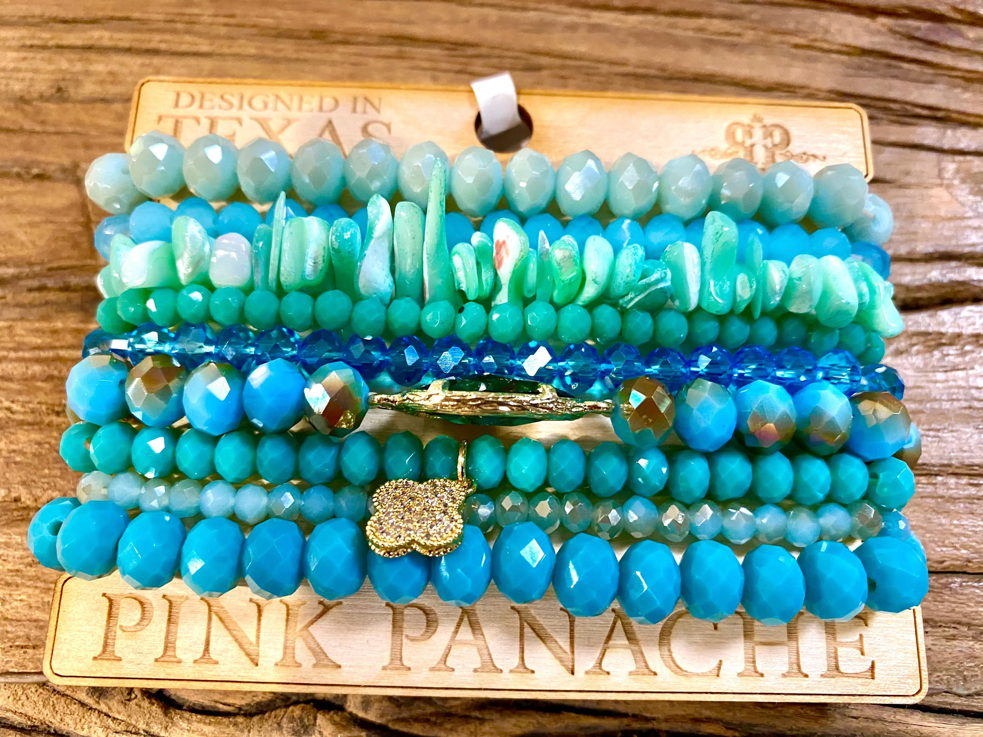 The Pink Panache Turquoise Stack Bracelet Set