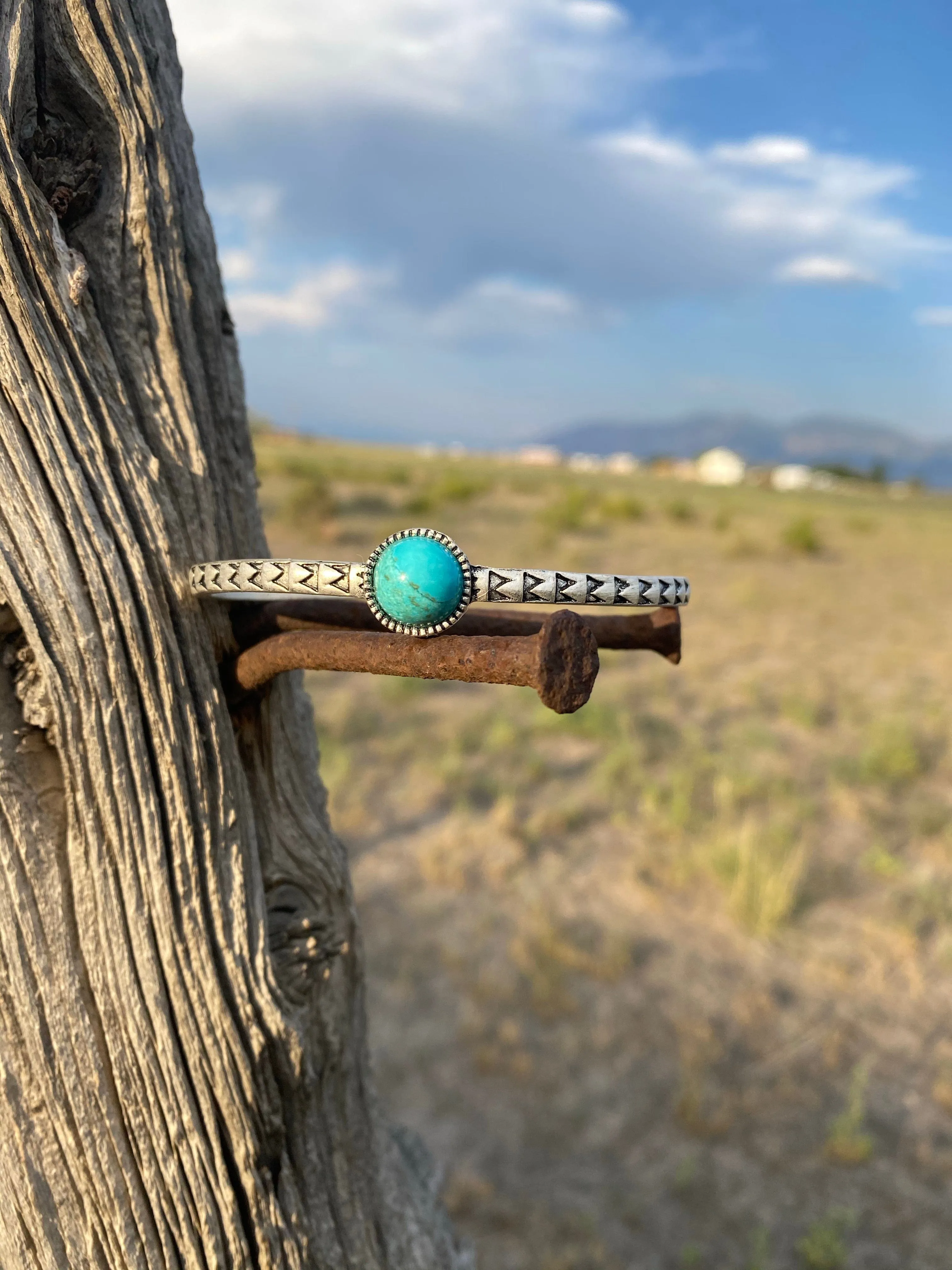 The South of Turquoise Stone Cuff Bracelet