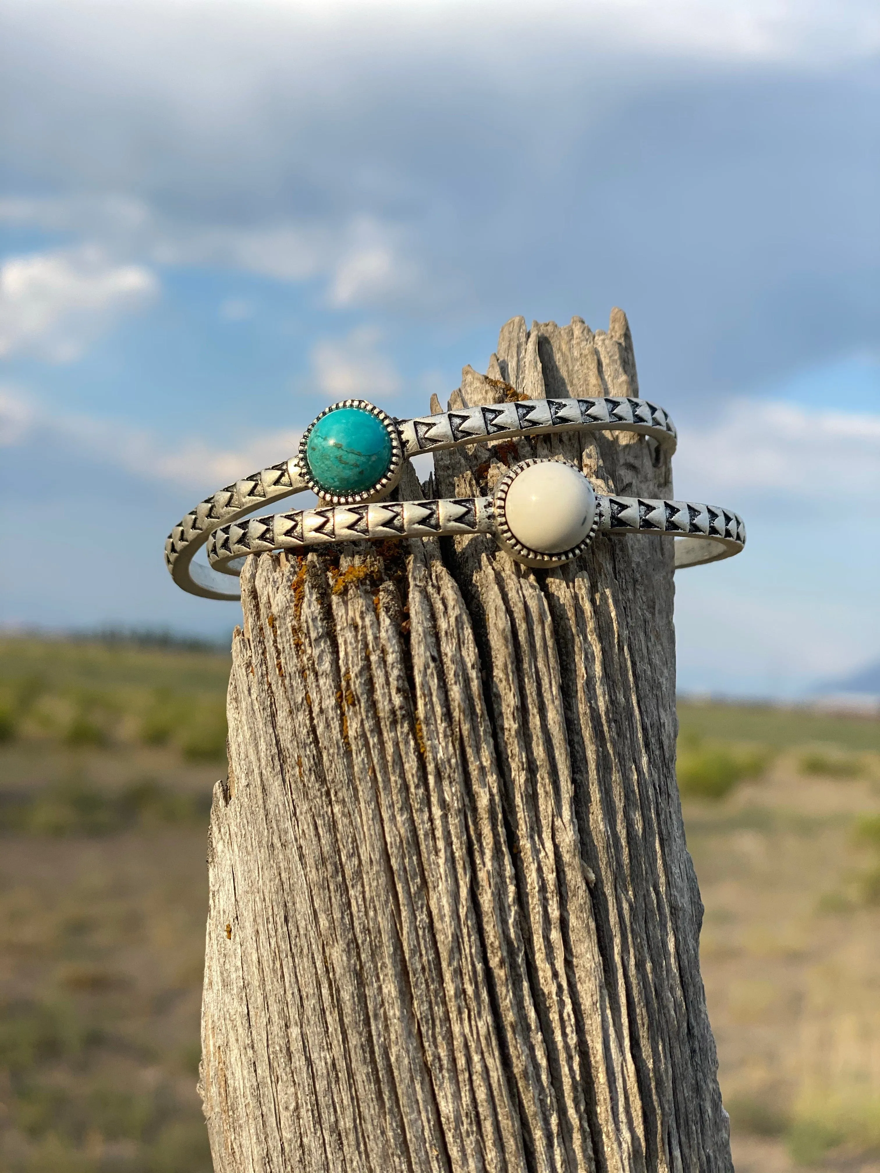 The South of Turquoise Stone Cuff Bracelet