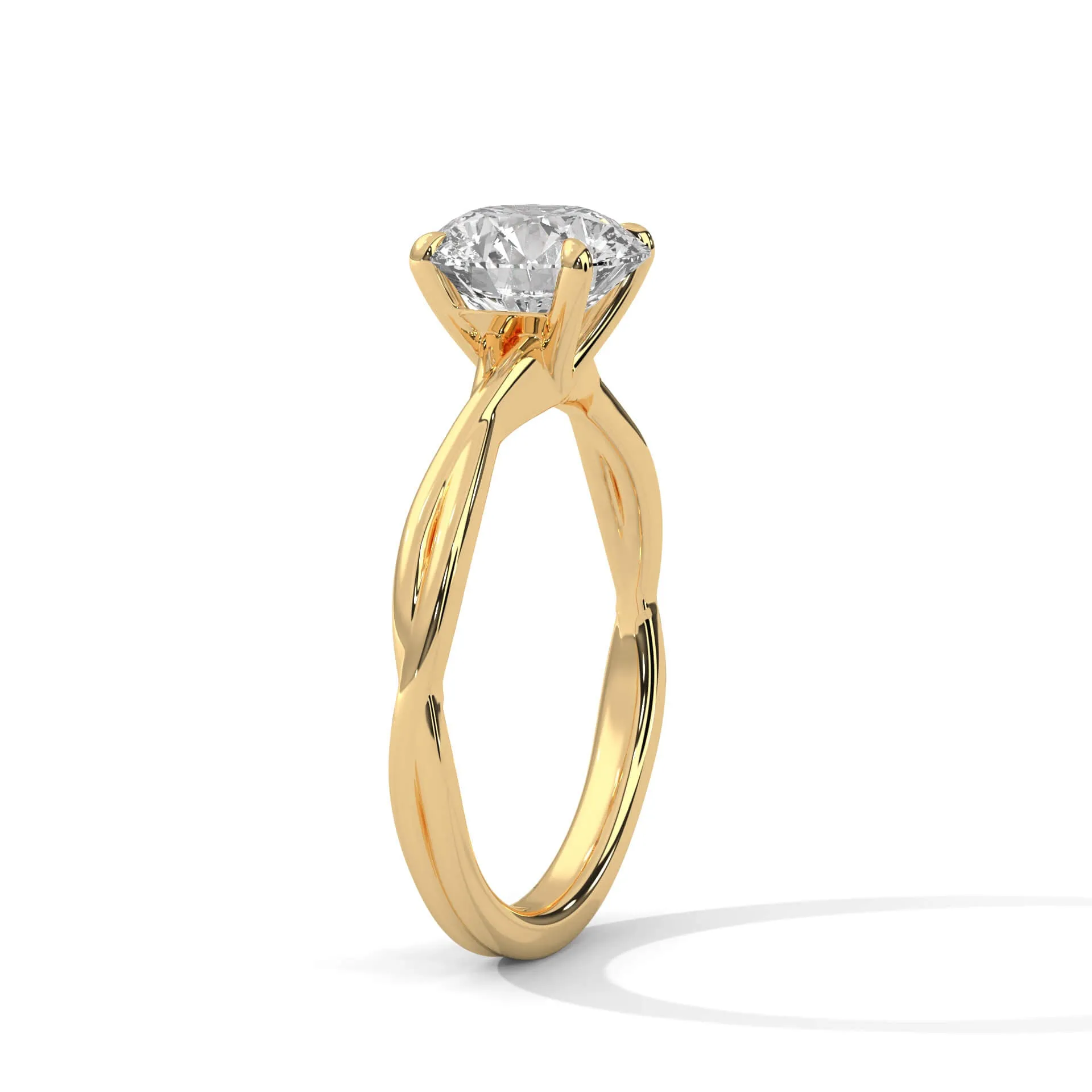 Tiana 2 Carat Solitaire Silver Ring | 22KT Gold Vermeil