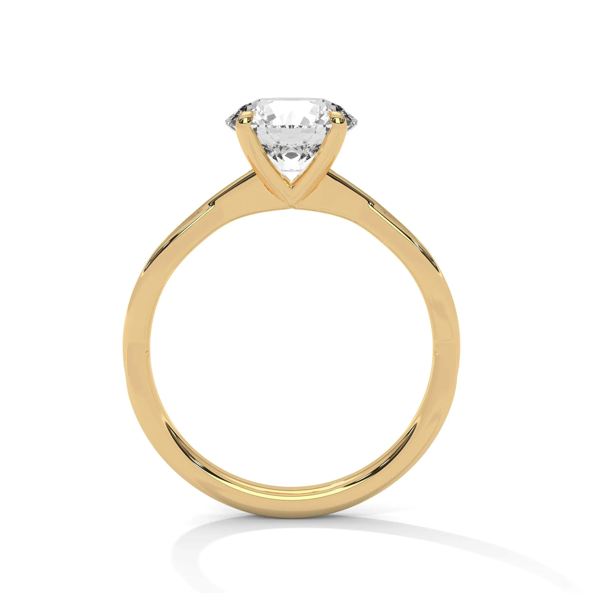 Tiana 2 Carat Solitaire Silver Ring | 22KT Gold Vermeil