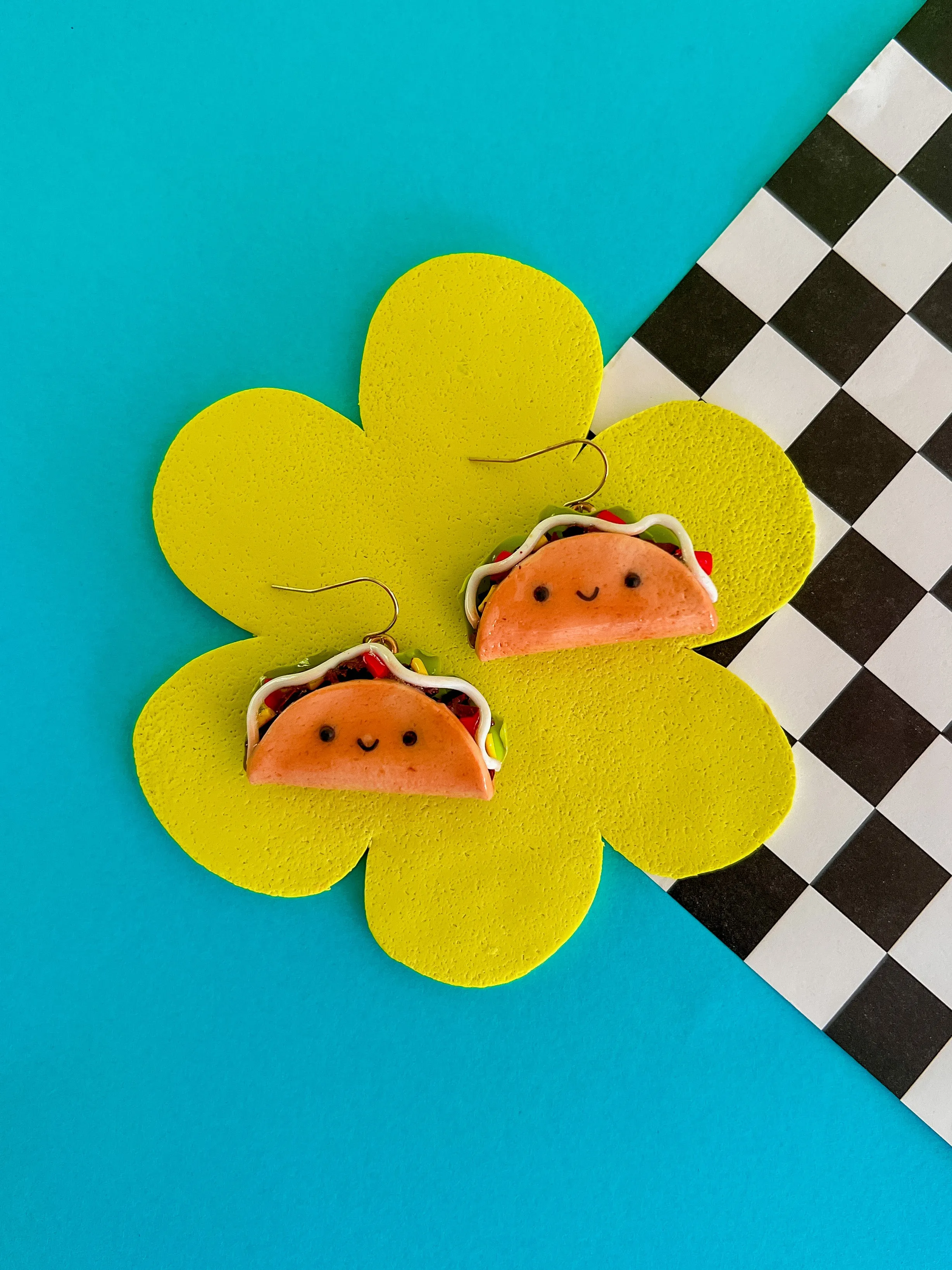 Tina Taco Earrings - Clay Earrings