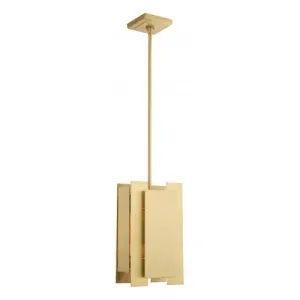 VARICK 1 LIGHT MINI PENDANT, SATIN BRASS