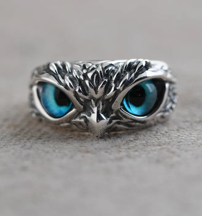 Vintage Silver Ring Engagement Ring Wedding Ring/Owl