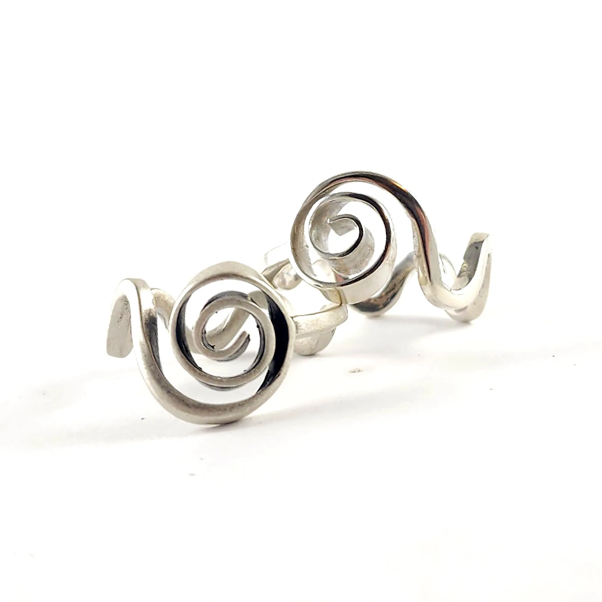 Vintage Sterling Silver Spiral Spoon Ring